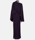 Taller Marmo Brooks scarf-detail crêpe cady gown