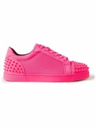 Christian Louboutin - Seavaste 2 Studded Mesh and Suede Sneakers - Pink
