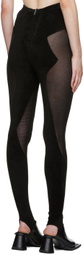 Dion Lee Black Chenille Intarsia Leggings