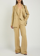Gabriela Hearst Coleridge Wool and Silk-blend Vest Beige