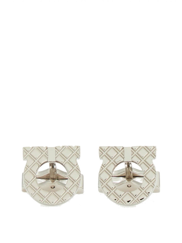 Photo: Ferragamo Mens Gancini cufflinks in Silver