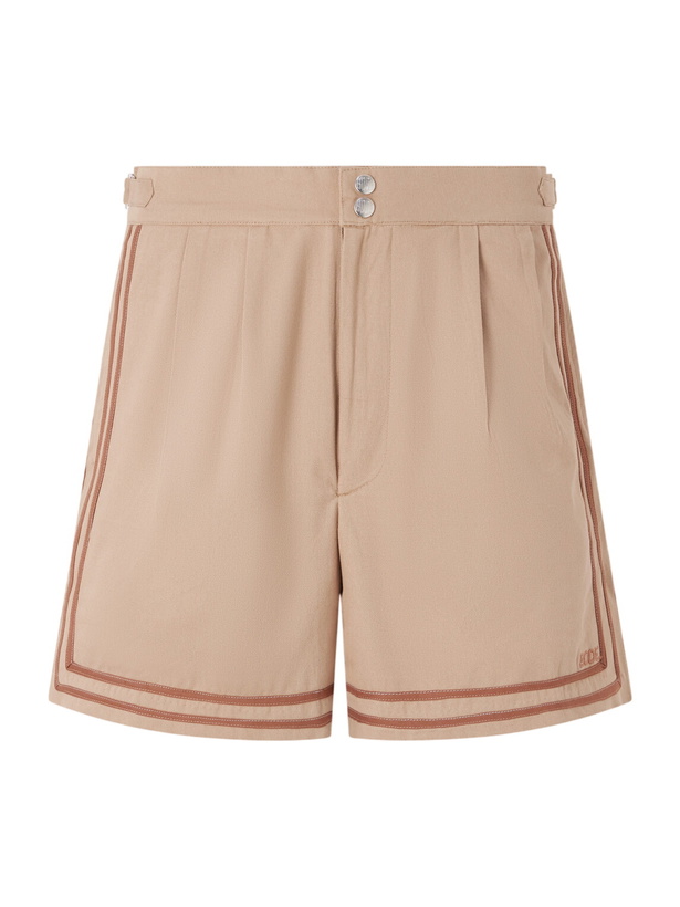 Photo: BODE - Straight-Leg Pleated Cotton-Twill Shorts - Neutrals
