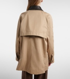 Brunello Cucinelli Leather-trimmed cotton and linen jacket