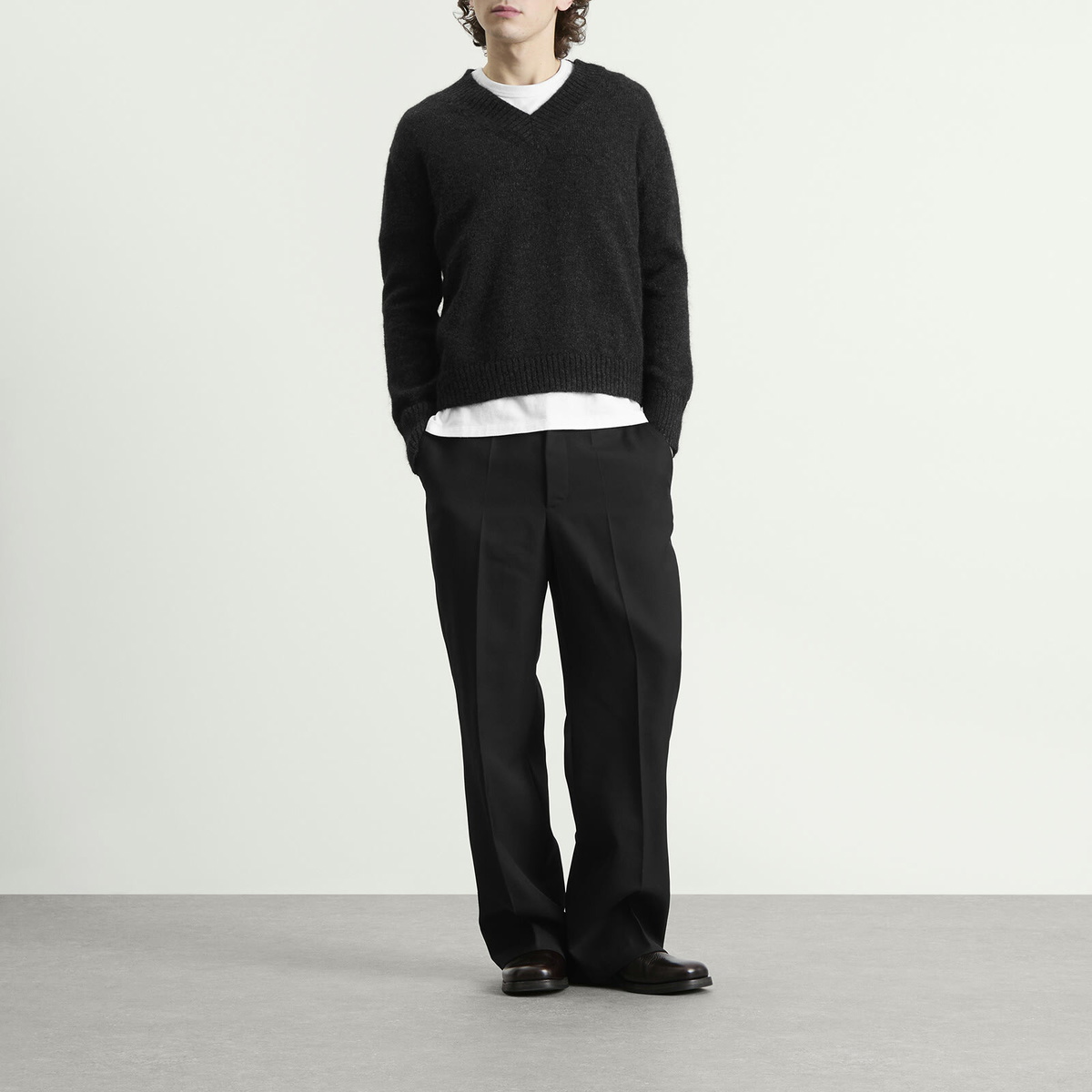 Second/Layer Men's Second Layer Vexed V-Neck in Black