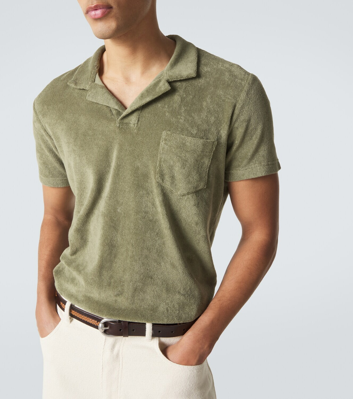 Orlebar Brown Terry cotton toweling polo shirt