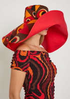 Pucci Printed Wide-brimmed Cotton sun hat - Orange - One Size