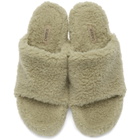 YEEZY Taupe Faux-Shearling Mules