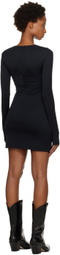 AMBUSH Black Monogram Mini Dress