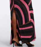 Pucci Iride caped silk twill gown