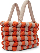 JW Anderson Beige & Orange Large Knotted Tote