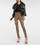 Junya Watanabe - Leopard-print velvet leggings