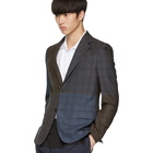 Stella McCartney Navy and Brown Check Blazer