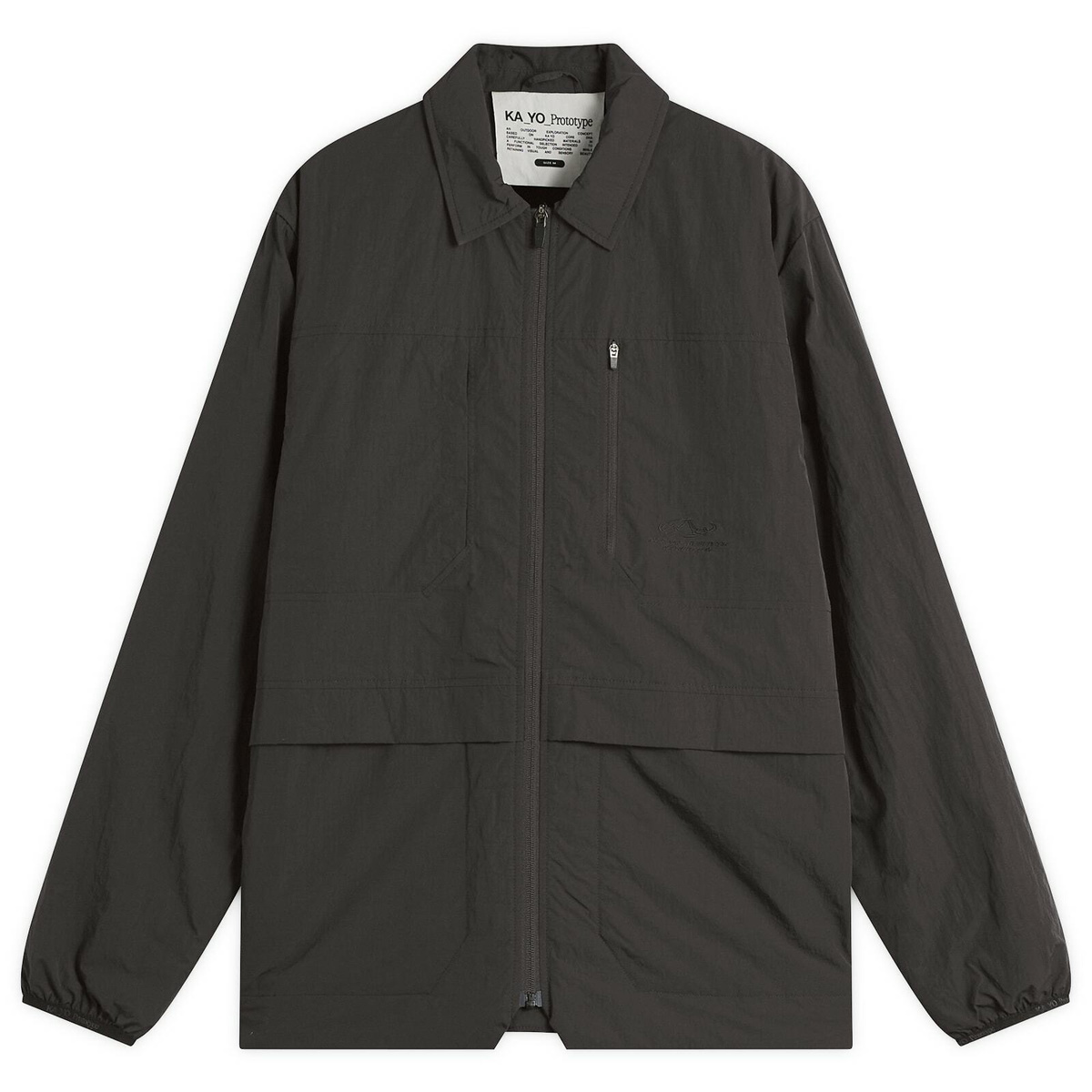KA_YO_Prototype Men's Insulated Overshirt in Black