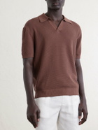 Frescobol Carioca - Rino Knitted Cotton Polo Shirt - Brown