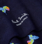 Paul Smith - Stretch Cotton-Blend Jacquard Socks - Blue