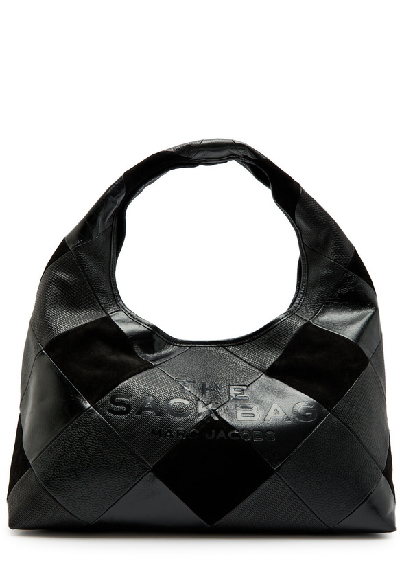 Photo: Marc Jacobs The Sack Panelled Suede and Leather Shoulder bag - Black - One Size