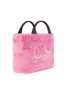 MC2 Saint Barth Furry Soft Colette Fuchsia Handbag With Shoulder Strap
