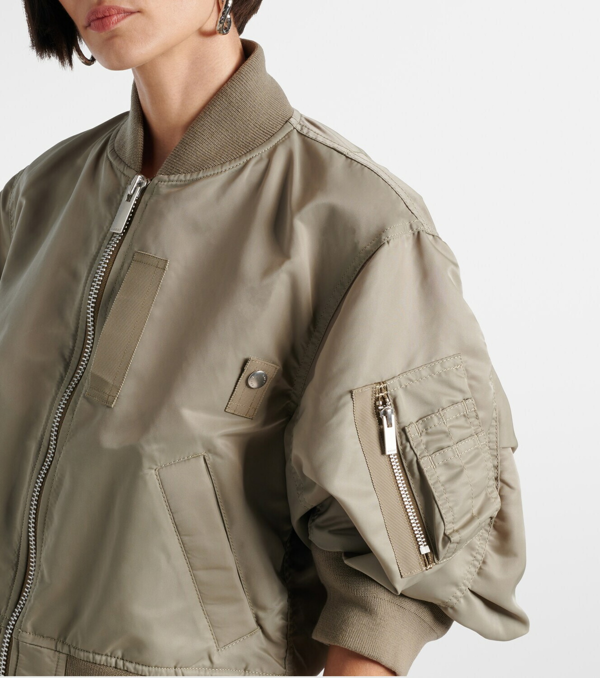 Sacai Cropped bomber jacket