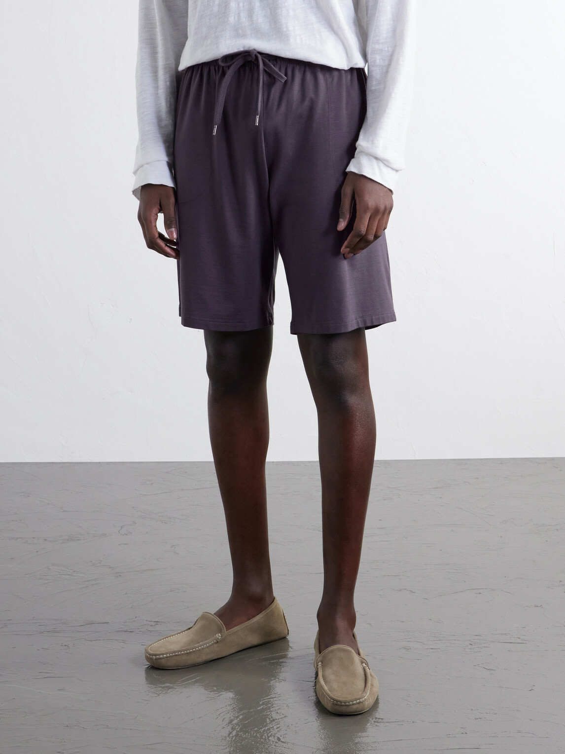 Derek Rose - Basel Straight-Leg Stretch-Modal Jersey Drawstring Pyjama Shorts - Blue
