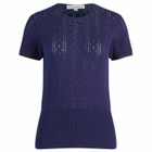 JW Anderson Women's Pointelle Cap Sleeve Top in Navy