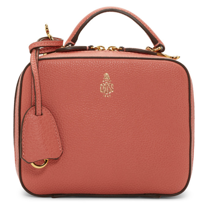 Mark Cross Pink Baby Tumbled Laura Bag