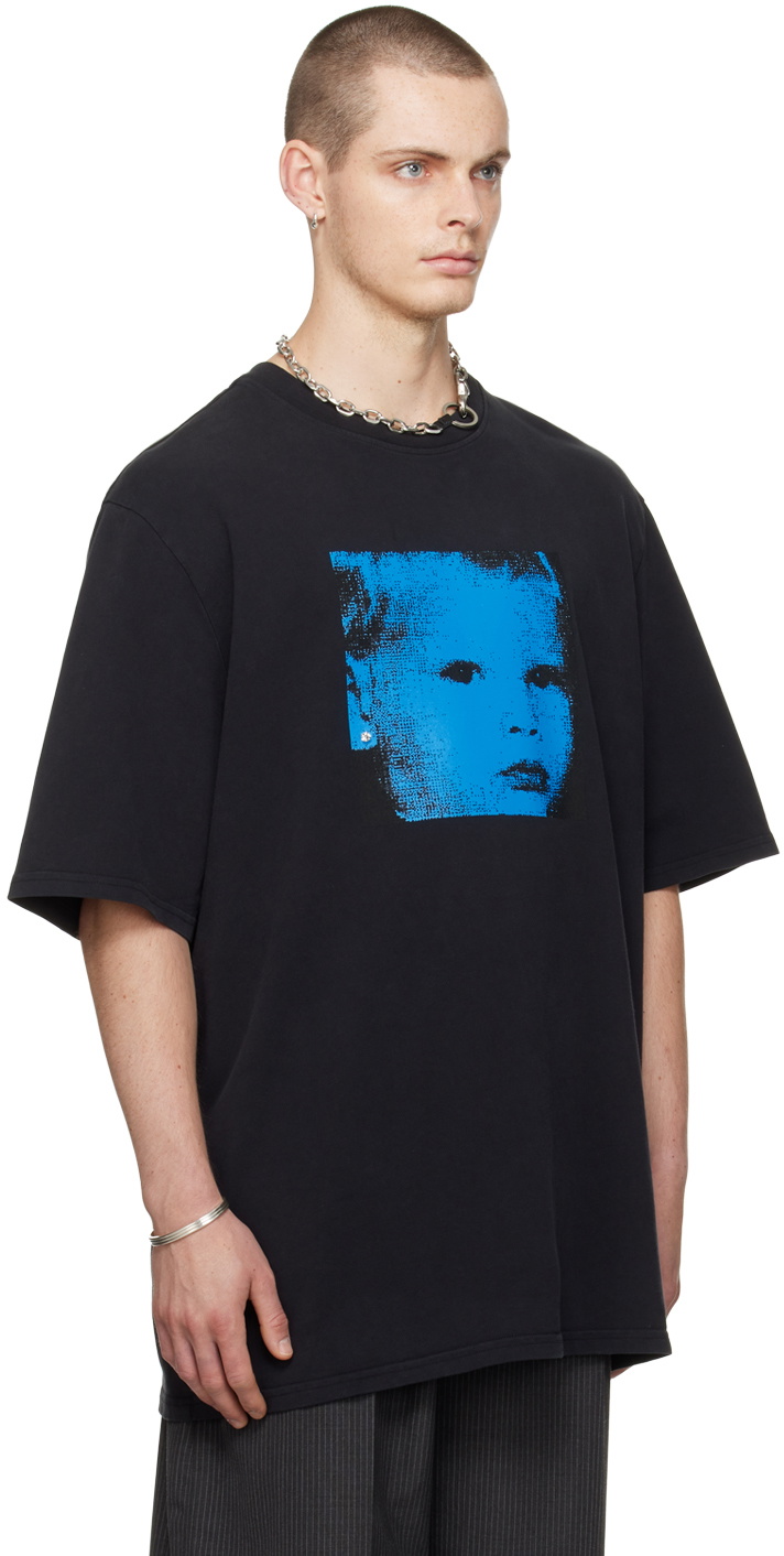 Still Kelly Black Crewneck Baby Face T-Shirt