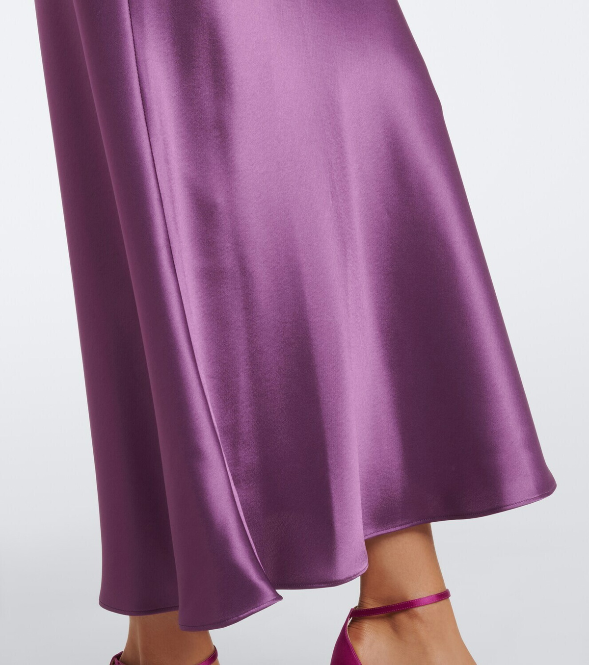 Rodarte Lace-trimmed satin maxi dress