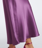 Rodarte Lace-trimmed satin maxi dress