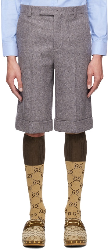 Photo: Gucci Gray Mottled Shorts