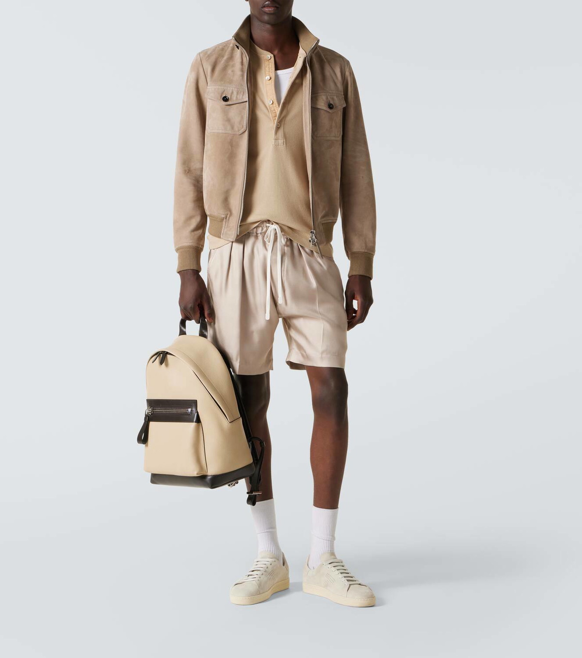 【Tom Ford】サテン Henleyシャツ Tom Ford Henley shirt TOM FORD