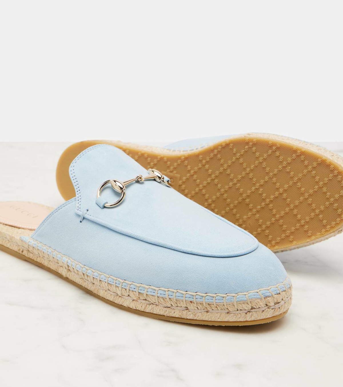 Gucci Horsebit suede espadrille mules Gucci