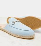 Gucci Horsebit suede espadrille mules