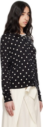 Comme des Garçons Comme des Garçons Black Polka Dots Pattern Print Cardigan