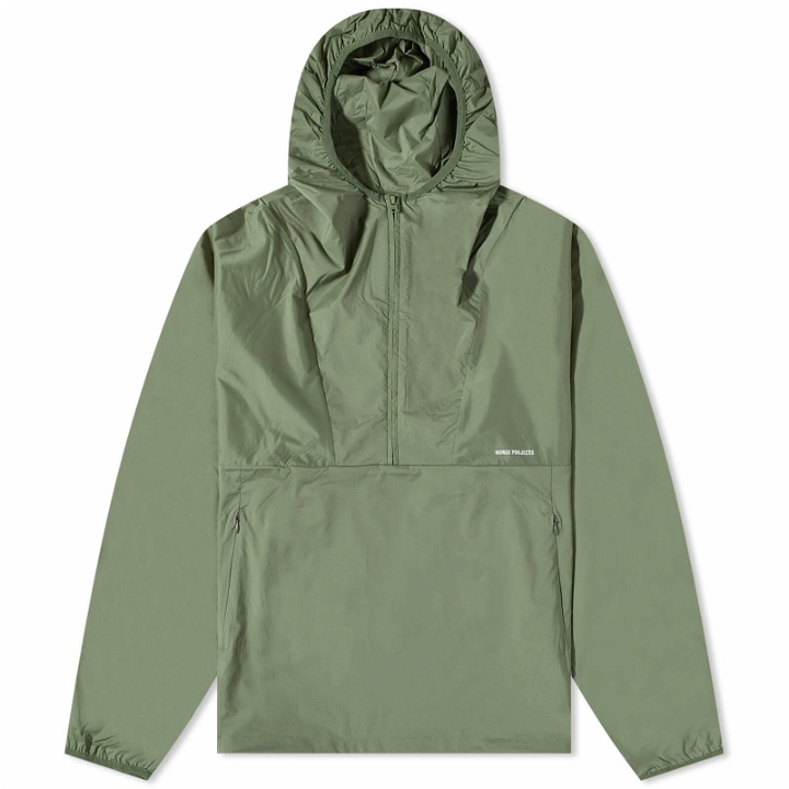 Photo: Norse Projects Men's Herluf Light Nylon Anorak in Dried Sage Green