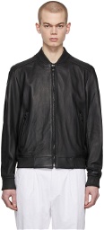 Boss Black Bomber Leather Jacket