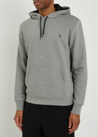PS Paul Smith Appliquéd Hooded Cotton Sweatshirt Grey