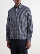 NN07 - Deon 50035 Checked Woven Organic Cotton Shirt - Blue