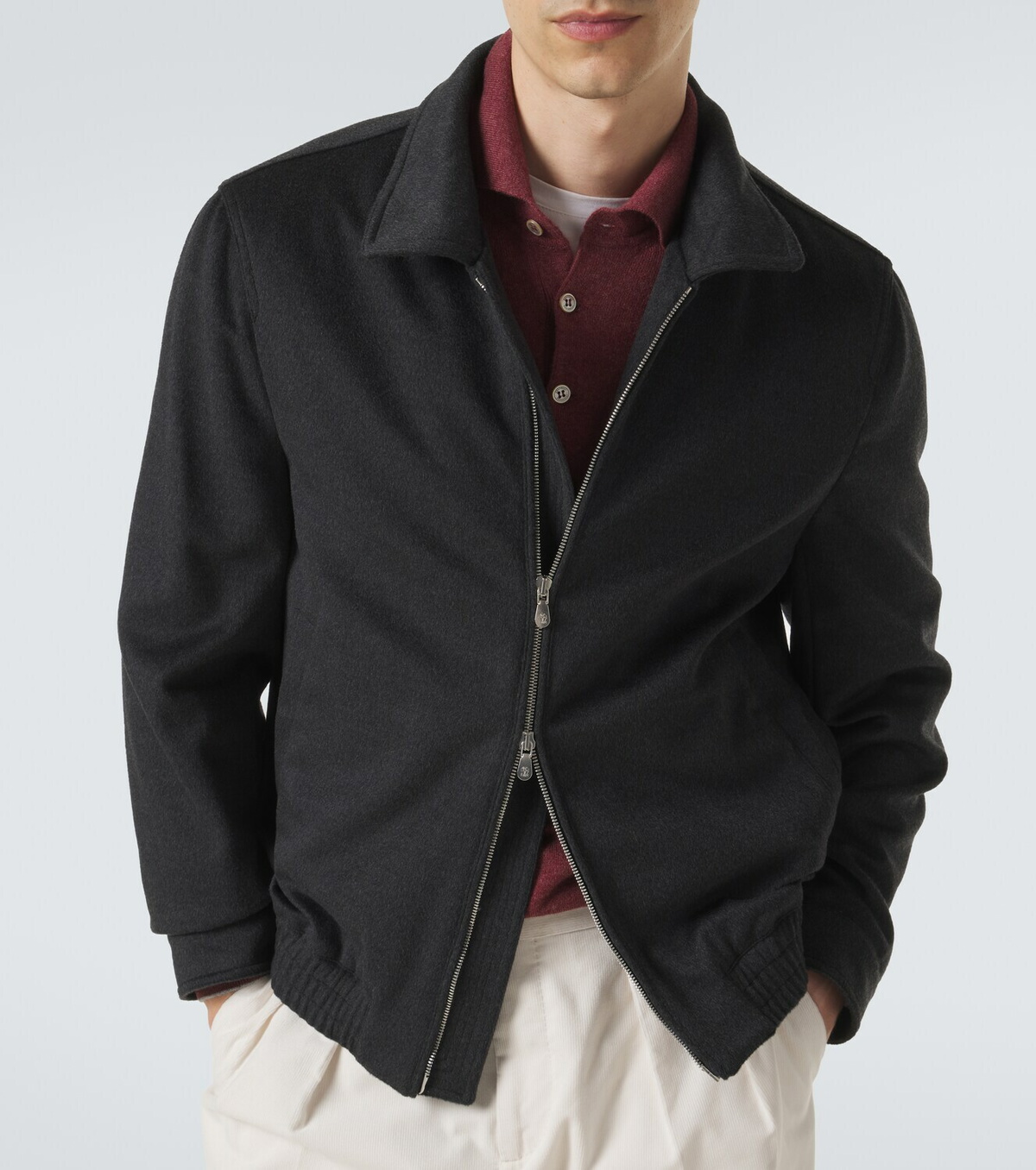 Brunello Cucinelli Virgin wool blouson jacket