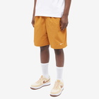 Nike Men's Solo Swoosh Woven Short in Desert Ochre/White