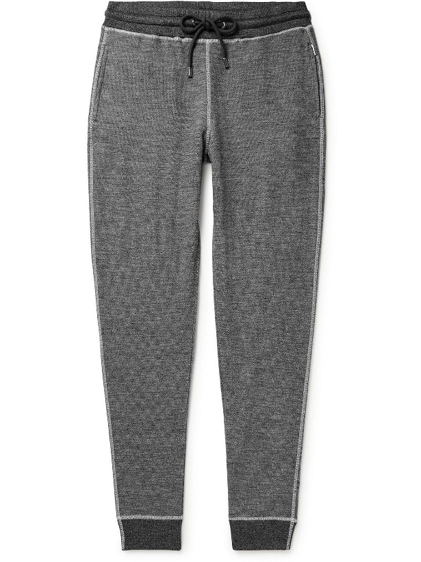 Photo: Orlebar Brown - Beagi Tapered Cotton and Wool-Blend Jersey Sweatpants - Gray