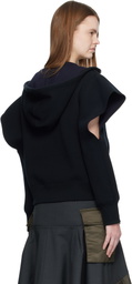 sacai Black Sponge Sweat Hoodie