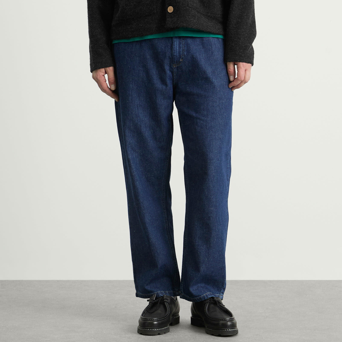 Folk Men's Barrel Leg Pant in Slub Denim