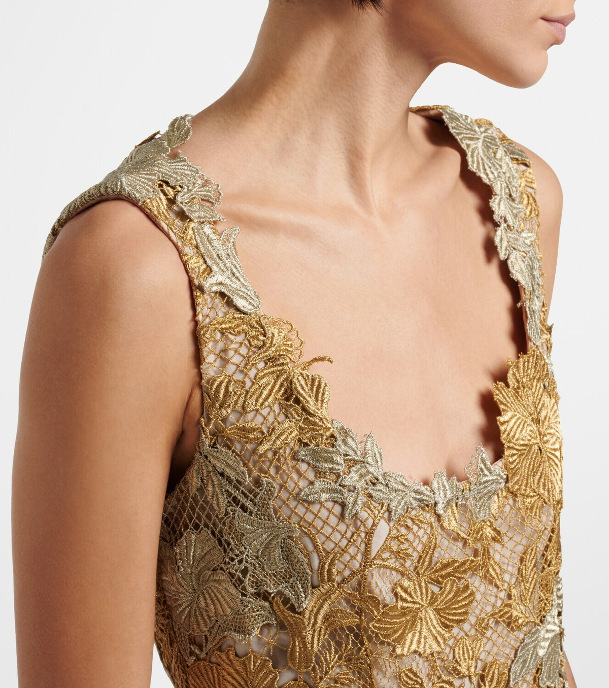 Oscar de la Renta Guipure lace cocktail dress