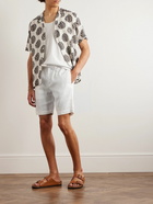 Frescobol Carioca - Felipe Straight-Leg Linen and Cotton-Blend Drawstring Shorts - White