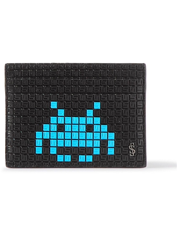 Photo: Serapian - Space Invaders Printed Stepan Coated-Canvas and Leather Cardholder