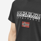 Napapijri Men's Logo Flag T-Shirt in Black