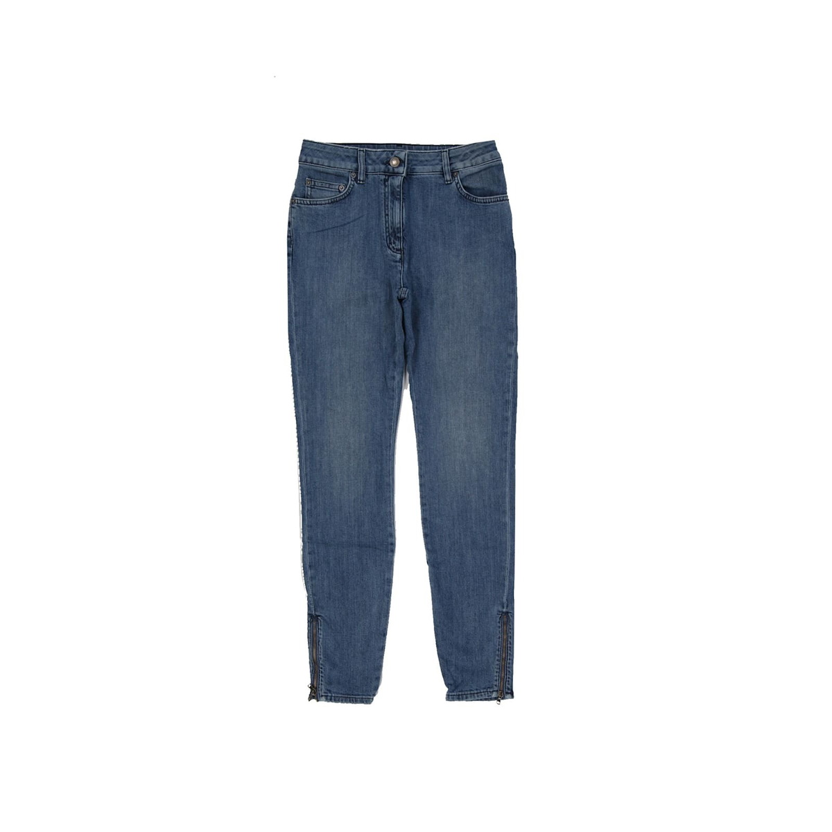 MOSCHINO - Logo Jacquard Mid Rise Straight Jeans Moschino