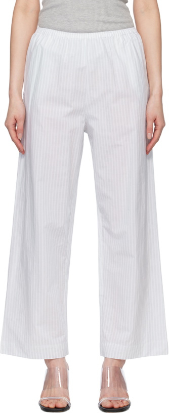 Photo: Deiji Studios White & Blue Ease Lounge Pants