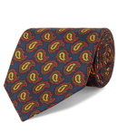 E.MARINELLA - 8.5cm Paisley-Print Silk-Twill Tie - Blue