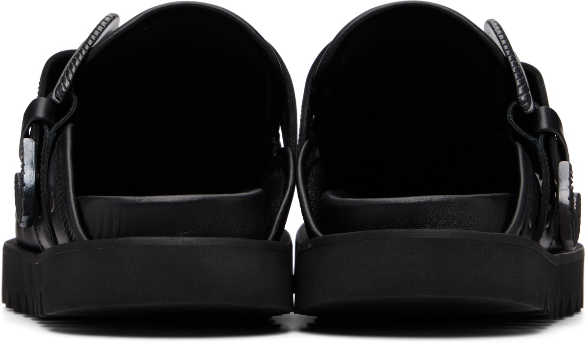 Toga Virilis SSENSE Exclusive Black Eyelet Metal Sabot Slip-on Loafers